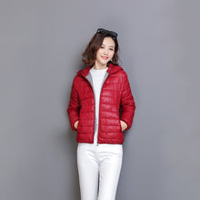 Load image into Gallery viewer, ZOGAA 2019 Winter New Women's Cotton Padded Warm Jacket Student Thin Section Down Cotton Hooded Short Coat Women winter coat