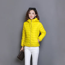 Load image into Gallery viewer, ZOGAA 2019 Winter New Women's Cotton Padded Warm Jacket Student Thin Section Down Cotton Hooded Short Coat Women winter coat