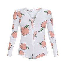 Load image into Gallery viewer, Women's Plunge V Neck Bodycon Long Sleeve Bodysuit Tie Stretch Leotard Crop Tops Short Romper Sleepwear Pajamas Suit