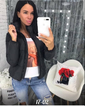 Load image into Gallery viewer, FORERUN Fashion Bubble Coat Solid Standard Collar Oversized Short Jacket Winter Autumn Female Puffer Jacket Parkas Mujer 2019