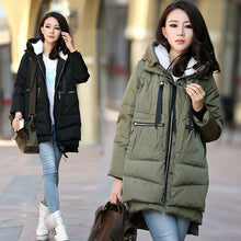 Load image into Gallery viewer, Winter Warm Orolay Style Women thicken Padded Coat Hooded Jacket Parka Outwear