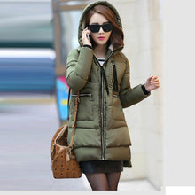 Load image into Gallery viewer, Winter Warm Orolay Style Women thicken Padded Coat Hooded Jacket Parka Outwear