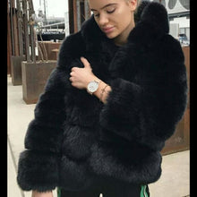 Load image into Gallery viewer, Womens Hoodie Fluffy Fur Coat Fleece Long Sleeve Winter Outdoor Parka Jacket Top  Womens Thickness Coats Windbreaker