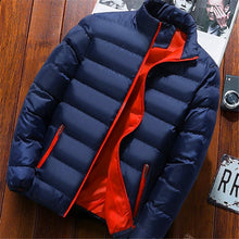 Load image into Gallery viewer, 2019 Men Casual Hooded Parka Salomon Printed Winter Men Fashion Patchwork Cotton Slim Fit Coat Thick Warm Homme's Zipper Jacket