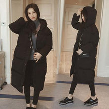 Load image into Gallery viewer, Female Coat Over The Knee Long Thick Padded Hat Coat Cotton Coat Female Student Jacket   Winter Jacket Women thick Coat