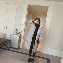 Load image into Gallery viewer, Female Coat Over The Knee Long Thick Padded Hat Coat Cotton Coat Female Student Jacket   Winter Jacket Women thick Coat