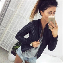 Load image into Gallery viewer, Women Spring Autumn Coat Short Section Outerwear Cotton Padded Warm Jacket Outerwear Casual Pink Black Thin Female Clothes