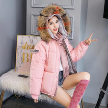 Load image into Gallery viewer, Korea Winter Jacket Women 2019 Hooded Women  Parka Coat Fur Collar Zippers Long Women Female Warm Winter Jacket Parka Plus Size
