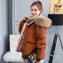 Load image into Gallery viewer, Korea Winter Jacket Women 2019 Hooded Women  Parka Coat Fur Collar Zippers Long Women Female Warm Winter Jacket Parka Plus Size