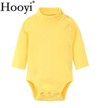 Load image into Gallery viewer, Solid Baby Girls Bodysuits 100% Cotton Soft Newborn Clothes Infant One-Piece Clothing Turtleneck Pajamas Sleep Shirts Tops Pant