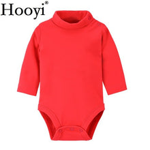 Load image into Gallery viewer, Solid Baby Girls Bodysuits 100% Cotton Soft Newborn Clothes Infant One-Piece Clothing Turtleneck Pajamas Sleep Shirts Tops Pant