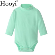 Load image into Gallery viewer, Solid Baby Girls Bodysuits 100% Cotton Soft Newborn Clothes Infant One-Piece Clothing Turtleneck Pajamas Sleep Shirts Tops Pant