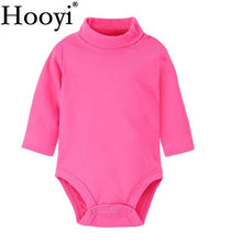 Load image into Gallery viewer, Solid Baby Girls Bodysuits 100% Cotton Soft Newborn Clothes Infant One-Piece Clothing Turtleneck Pajamas Sleep Shirts Tops Pant