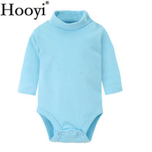 Load image into Gallery viewer, Solid Baby Girls Bodysuits 100% Cotton Soft Newborn Clothes Infant One-Piece Clothing Turtleneck Pajamas Sleep Shirts Tops Pant