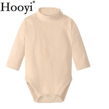Load image into Gallery viewer, Solid Baby Girls Bodysuits 100% Cotton Soft Newborn Clothes Infant One-Piece Clothing Turtleneck Pajamas Sleep Shirts Tops Pant