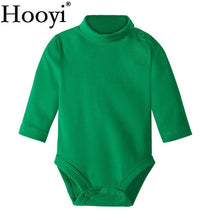 Load image into Gallery viewer, Solid Baby Girls Bodysuits 100% Cotton Soft Newborn Clothes Infant One-Piece Clothing Turtleneck Pajamas Sleep Shirts Tops Pant