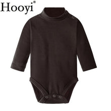 Load image into Gallery viewer, Solid Baby Girls Bodysuits 100% Cotton Soft Newborn Clothes Infant One-Piece Clothing Turtleneck Pajamas Sleep Shirts Tops Pant